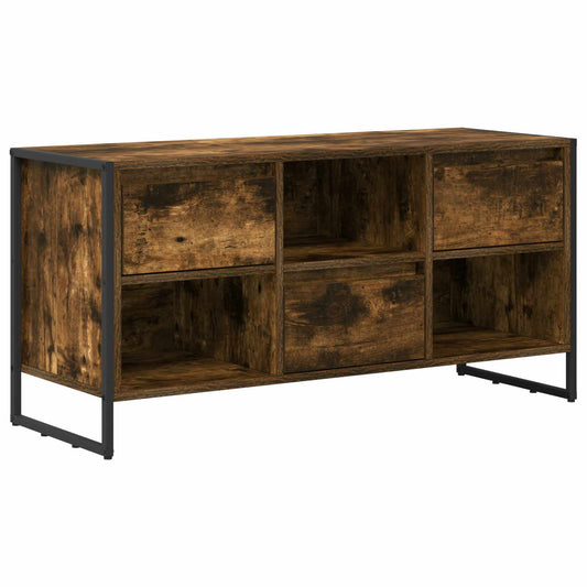 TV Cabinet Smoke Oak 100 x 36 x 49.5 cm Engineered Wood