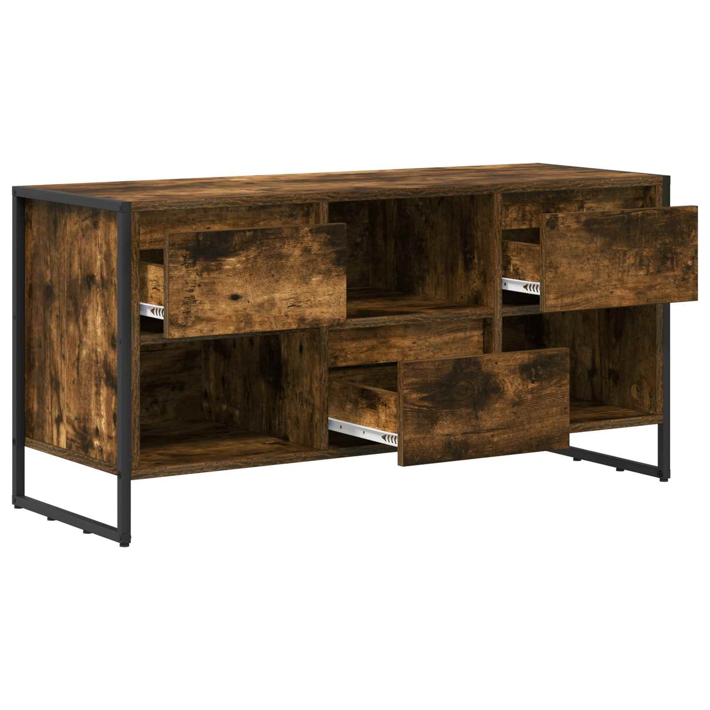 TV Cabinet Smoke Oak 100 x 36 x 49.5 cm Engineered Wood