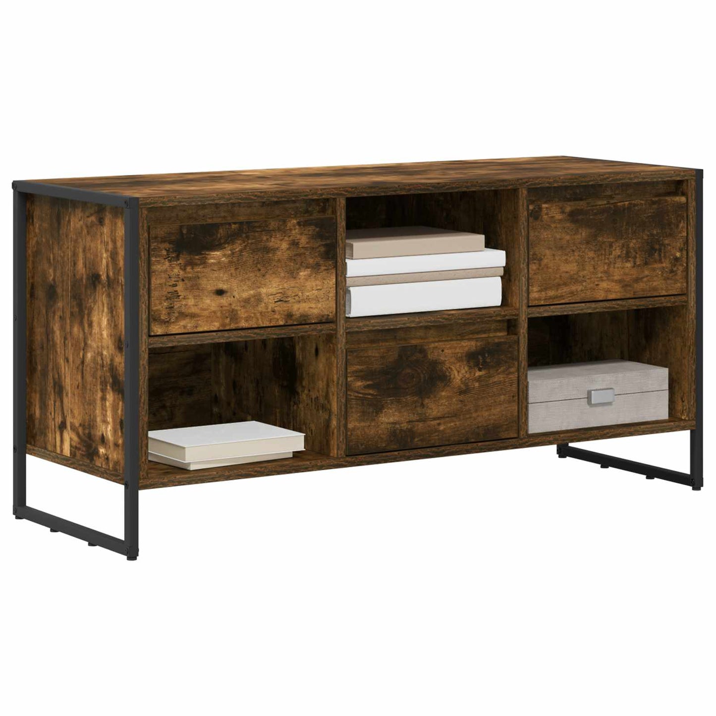 TV Cabinet Smoke Oak 100 x 36 x 49.5 cm Engineered Wood