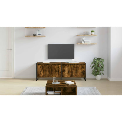 TV Cabinet Smoke Oak 140 x 36 x 49.5 cm Engineered Wood