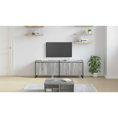 TV Cabinet Grey Sonoma 140 x 36 x 49.5 cm Engineered Wood