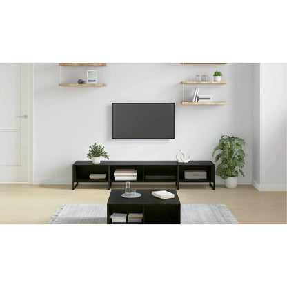 TV Cabinet Black Oak 170.5 x 36 x 30.5 cm Engineered Wood