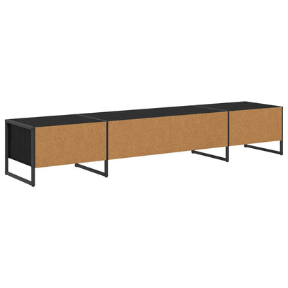TV Cabinet Black Oak 170.5 x 36 x 30.5 cm Engineered Wood