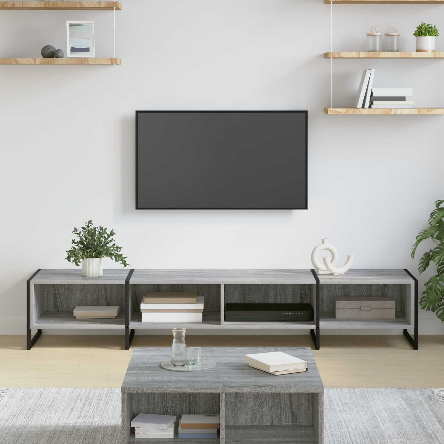 TV Cabinet Grey Sonoma 170.5 x 36 x 30.5 cm Engineered Wood