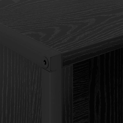 Book Cabinet Black Oak 99.5 x 30 x 108.5 cm Engineered Wood