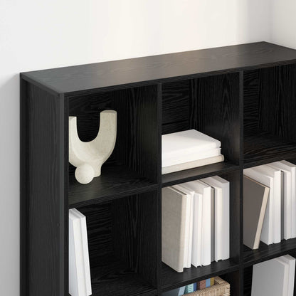 Book Cabinet Black Oak 99.5 x 30 x 108.5 cm Engineered Wood