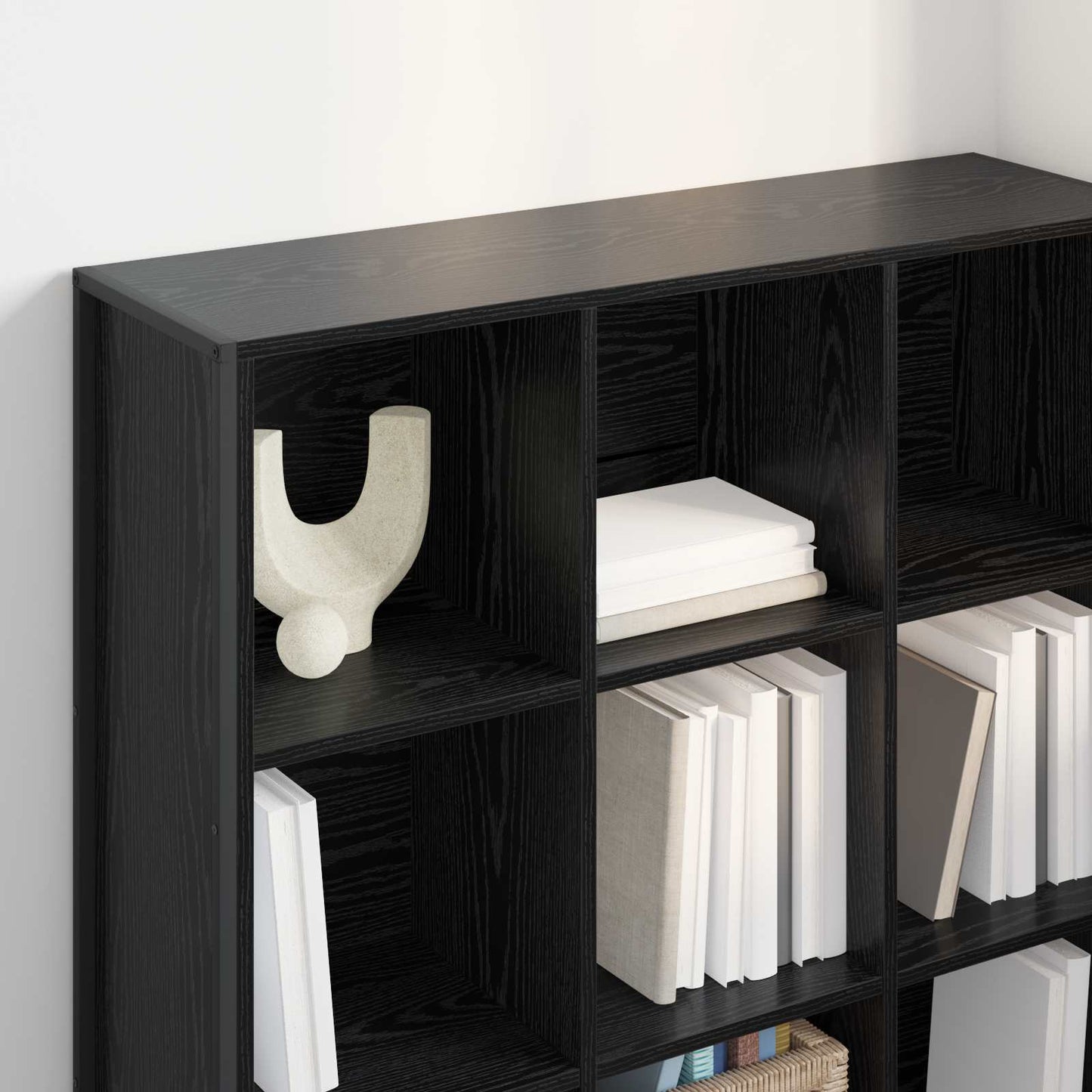 Book Cabinet 99.5 x 30 x 108.5 cm Engineered Wood Black Oak