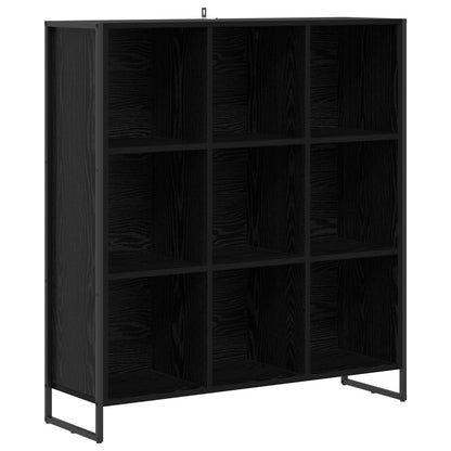 Book Cabinet Black Oak 99.5 x 30 x 108.5 cm Engineered Wood
