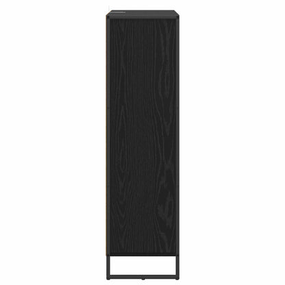 Book Cabinet Black Oak 99.5 x 30 x 108.5 cm Engineered Wood