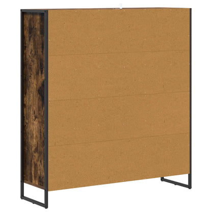 Book Cabinet Smoke Oak 99.5 x 30 x 108.5 cm Engineered Wood