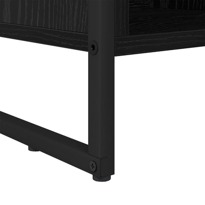 Book Cabinet Black Oak 99.5 x 30 x 108.5 cm Engineered Wood