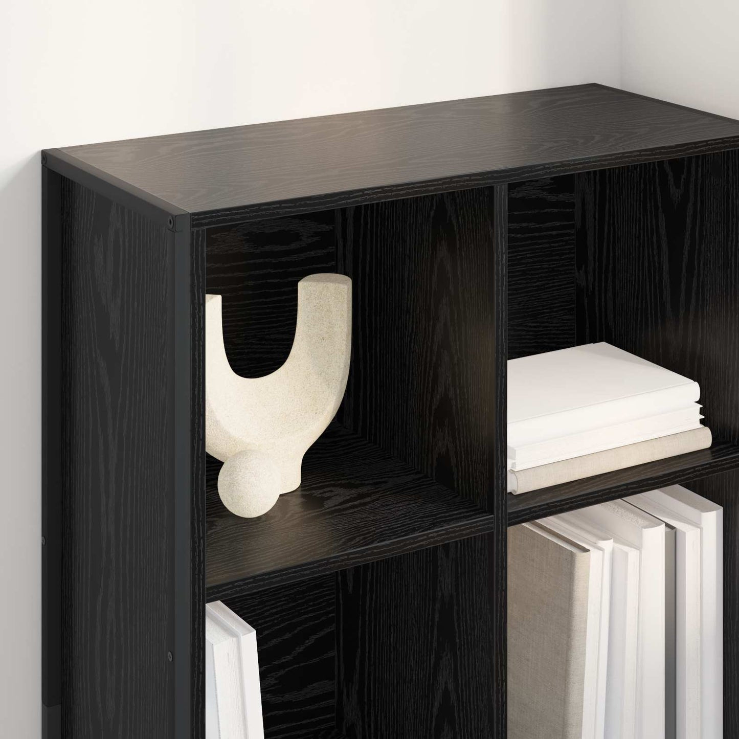 Book Cabinet 99.5 x 30 x 108.5 cm Engineered Wood Black Oak