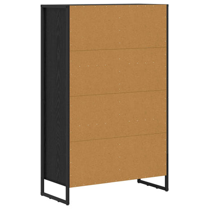 Book Cabinet 99.5 x 30 x 108.5 cm Engineered Wood Black Oak