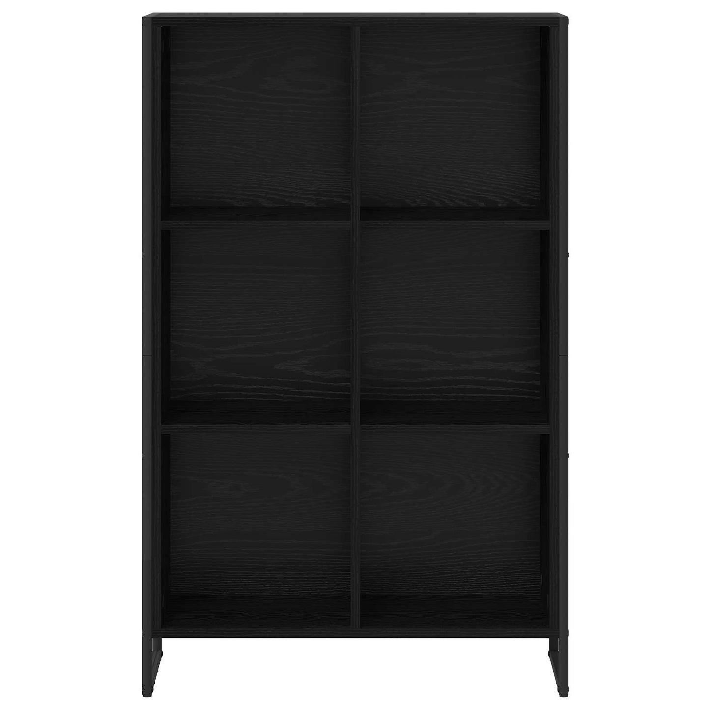 Book Cabinet 99.5 x 30 x 108.5 cm Engineered Wood Black Oak
