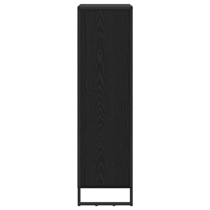 Book Cabinet 99.5 x 30 x 108.5 cm Engineered Wood Black Oak