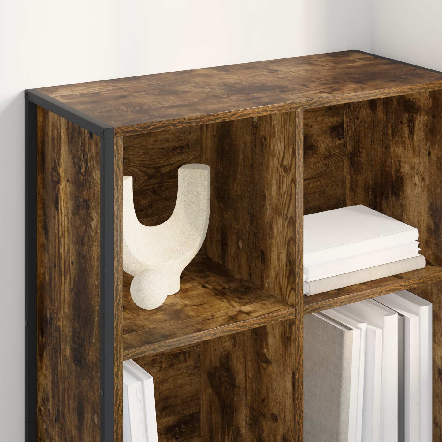 Book Cabinet Smoke Oak 99.5 x 30 x 108.5 cm Engineered Wood