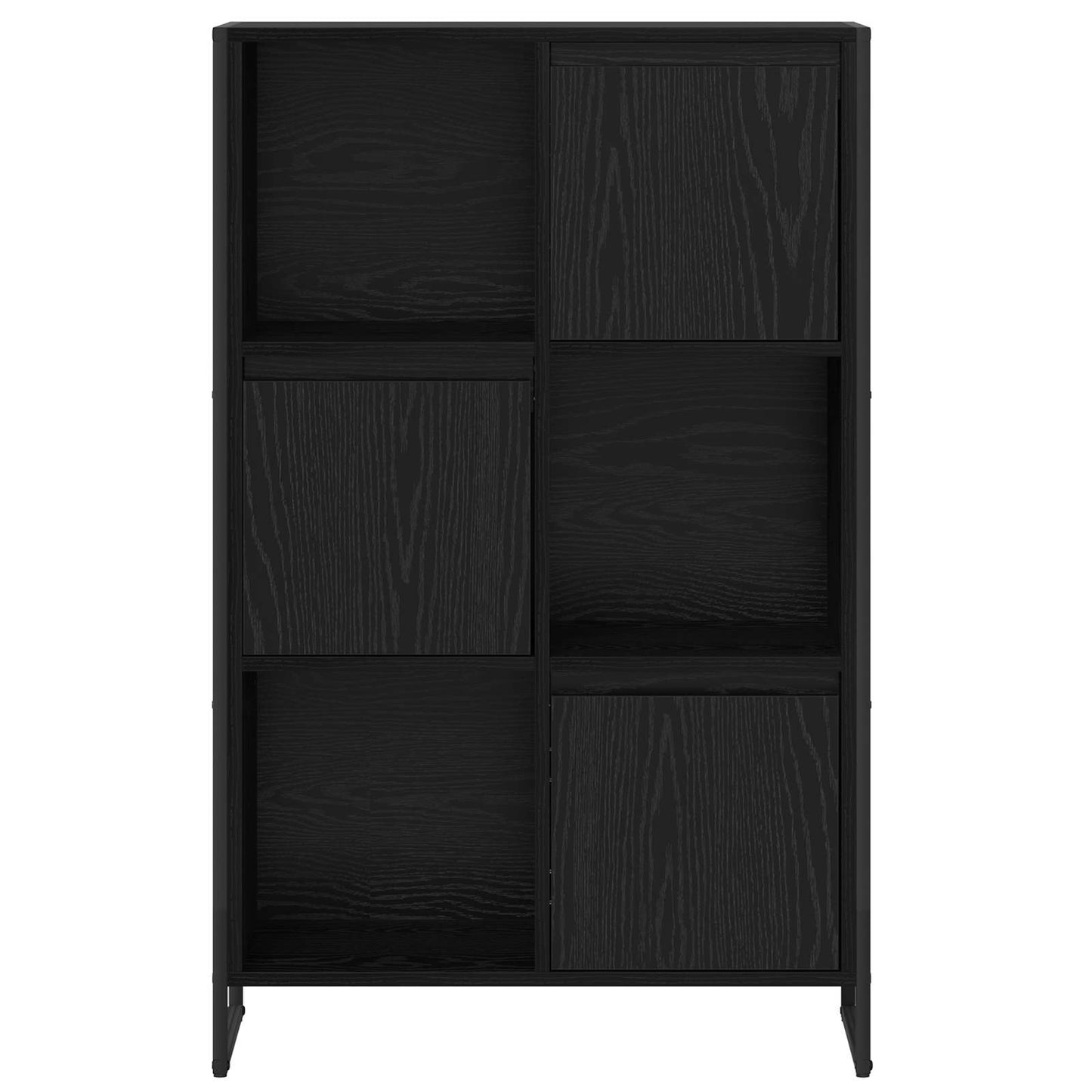 Book Cabinet Black Oak 68 x 30 x 108.5 cm Engineered Wood