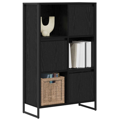 Book Cabinet Black Oak 68 x 30 x 108.5 cm Engineered Wood
