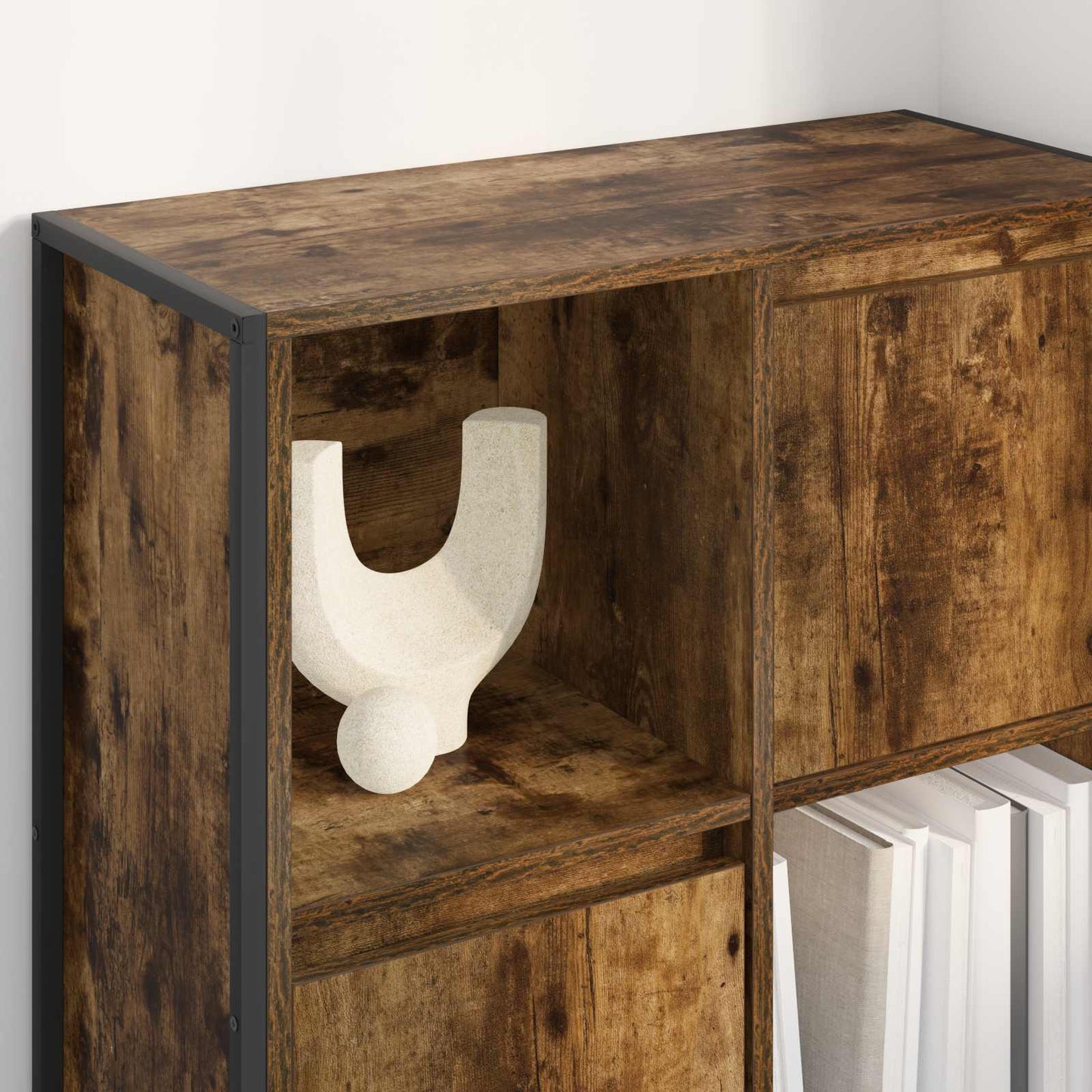 Book Cabinet Smoke Oak 68 x 30 x 108.5 cm Engineered Wood