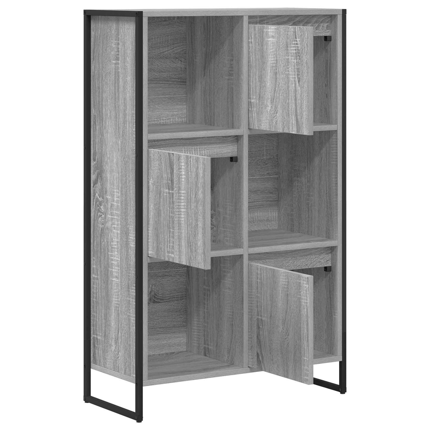 Book Cabinet Grey Sonoma 68 x 30 x 108.5 cm Engineered Wood