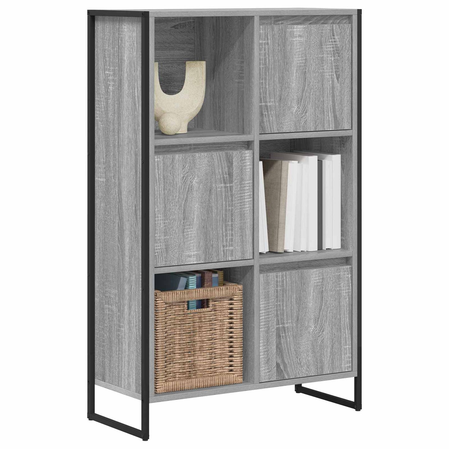 Book Cabinet Grey Sonoma 68 x 30 x 108.5 cm Engineered Wood