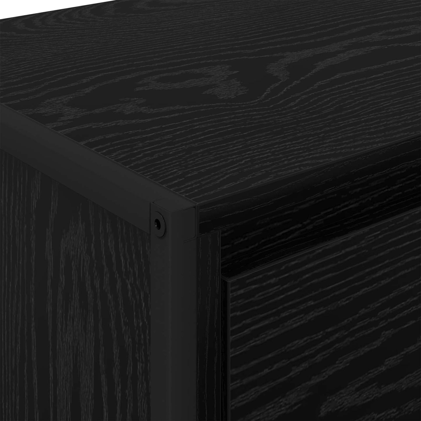 Sideboard Black Oak 42 x 36 x 75.5 cm Engineered Wood