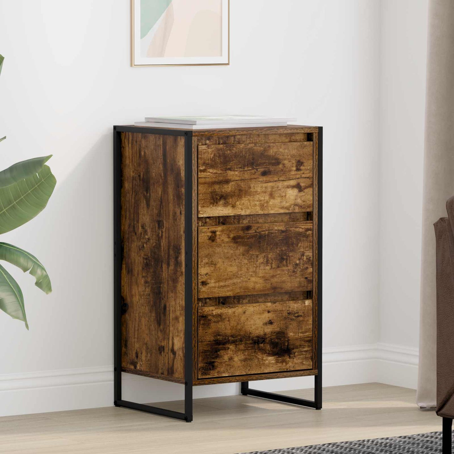 Sideboard Smoke Oak 42 x 36 x 75.5 cm Engineered Wood