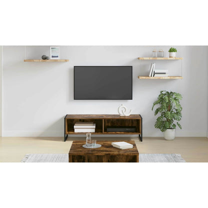 TV Cabinet Smoke Oak 100 x 36.5 x 30.5 cm Engineered Wood