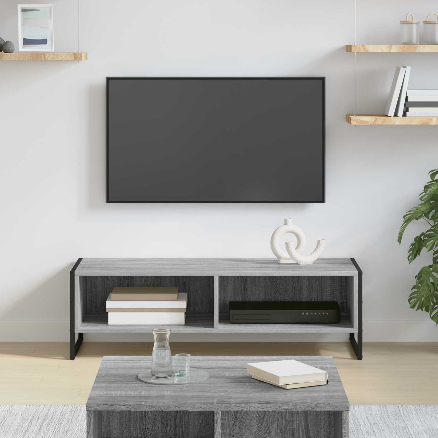 TV Cabinet Grey Sonoma 100 x 36.5 x 30.5 cm Engineered Wood