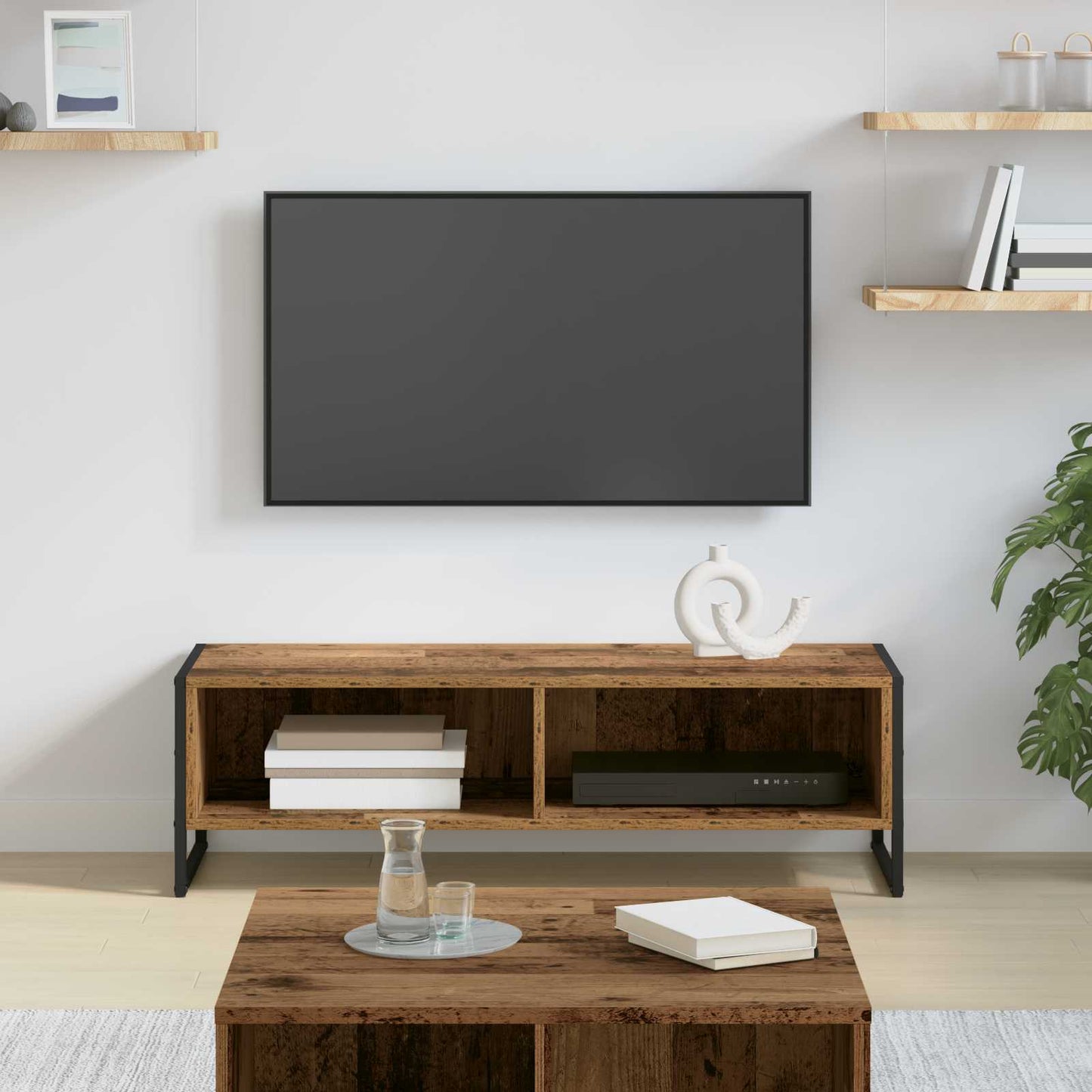 TV Cabinet Old Wood 100 x 36.5 x 30.5 cm Engineered Wood