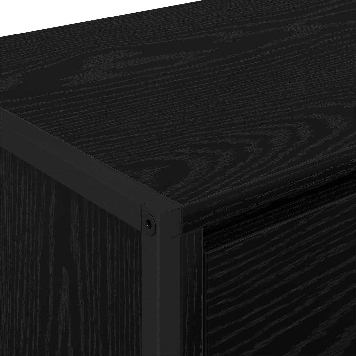 TV Cabinet Black Oak 100 x 36 x 49.5 cm Engineered Wood