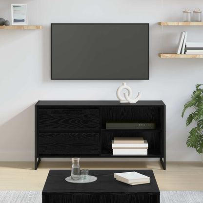 TV Cabinet Black Oak 100 x 36 x 49.5 cm Engineered Wood
