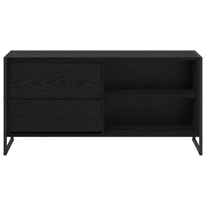 TV Cabinet Black Oak 100 x 36 x 49.5 cm Engineered Wood