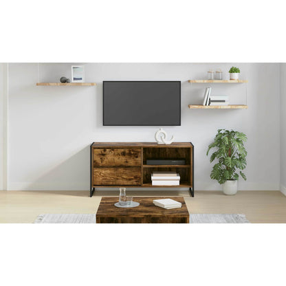 TV Cabinet Smoke Oak 100 x 36 x 49.5 cm Engineered Wood