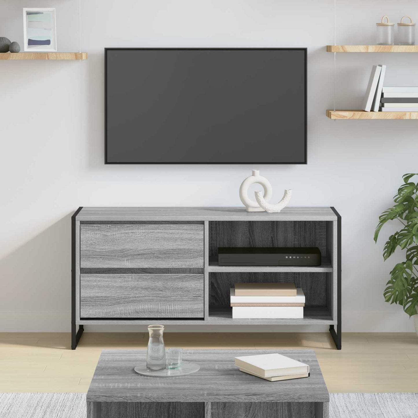 TV Cabinet Grey Sonoma 100 x 36 x 49.5 cm Engineered Wood