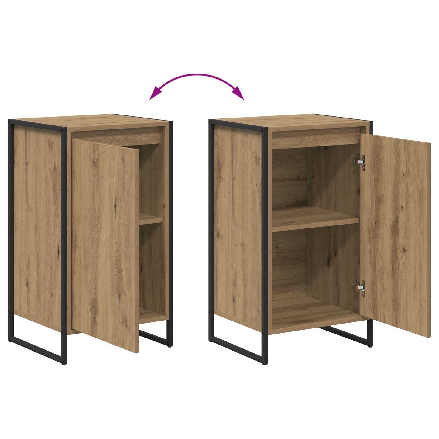 Sideboard Artisian Oak 43 x 36 x 75.5 cm Engineered Wood