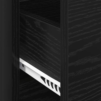 Sideboard Black Oak 79 x 36 x 75.5 cm Engineered Wood