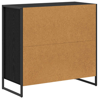 Sideboard Black Oak 79 x 36 x 75.5 cm Engineered Wood