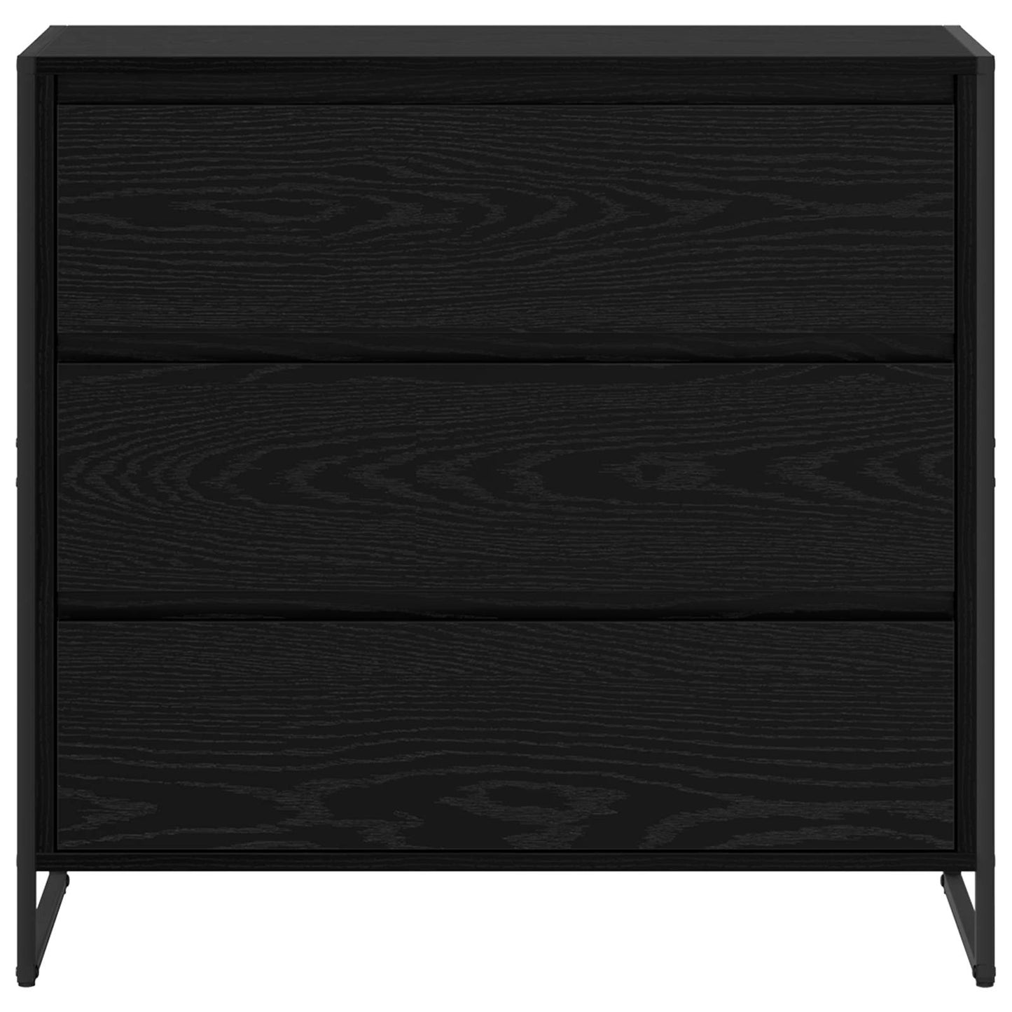 Sideboard Black Oak 79 x 36 x 75.5 cm Engineered Wood