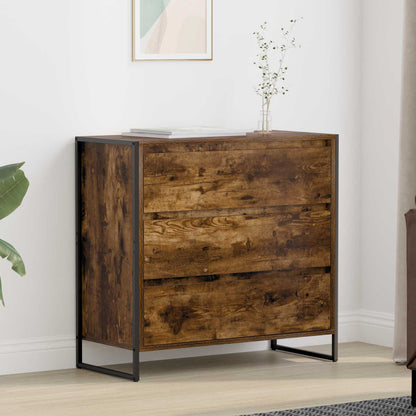 Sideboard Smoke Oak 79 x 36 x 75.5 cm Engineered Wood
