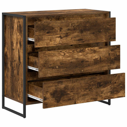 Sideboard Smoke Oak 79 x 36 x 75.5 cm Engineered Wood