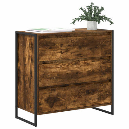 Sideboard Smoke Oak 79 x 36 x 75.5 cm Engineered Wood