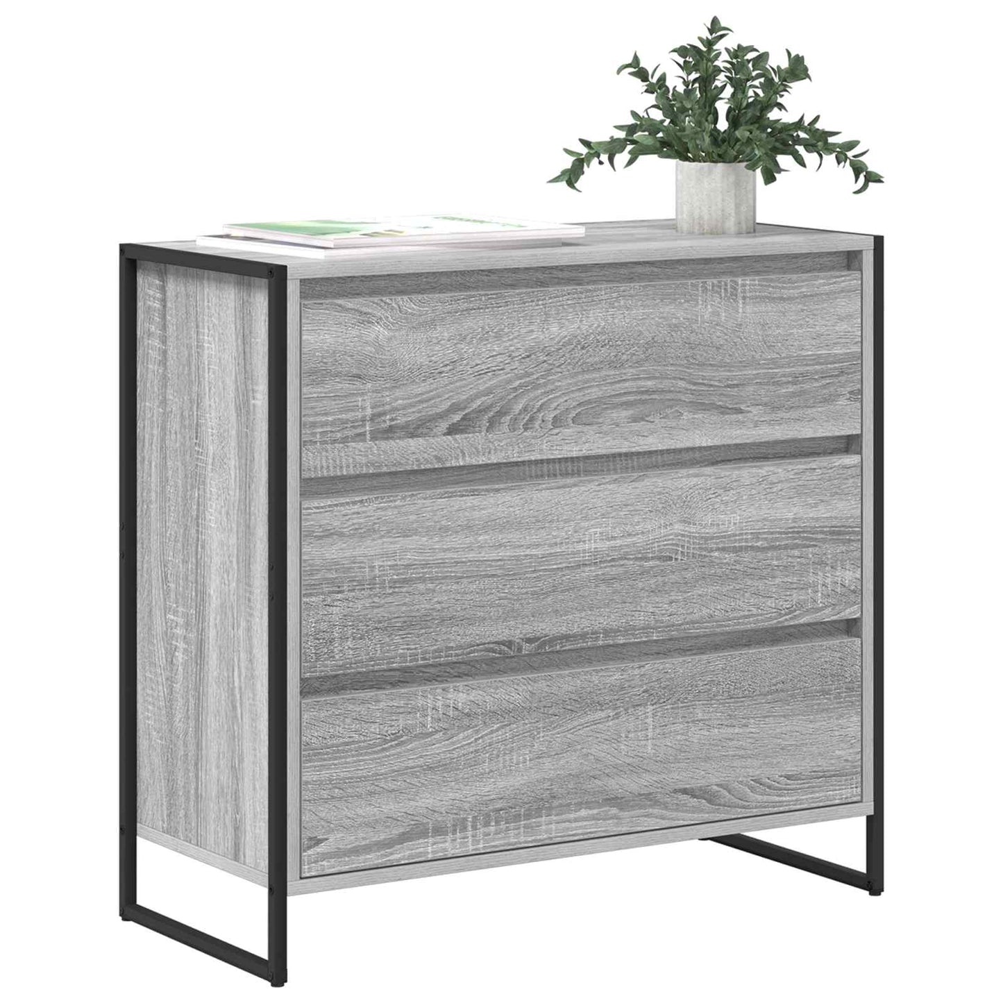 Sideboard Grey Sonoma 79 x 36 x 75.5 cm Engineered Wood