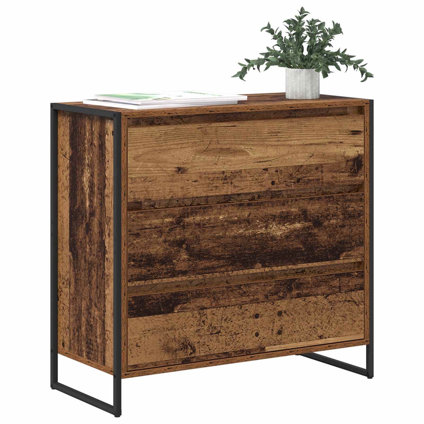 Sideboard Old Wood 79 x 36 x 75.5 cm Engineered Wood