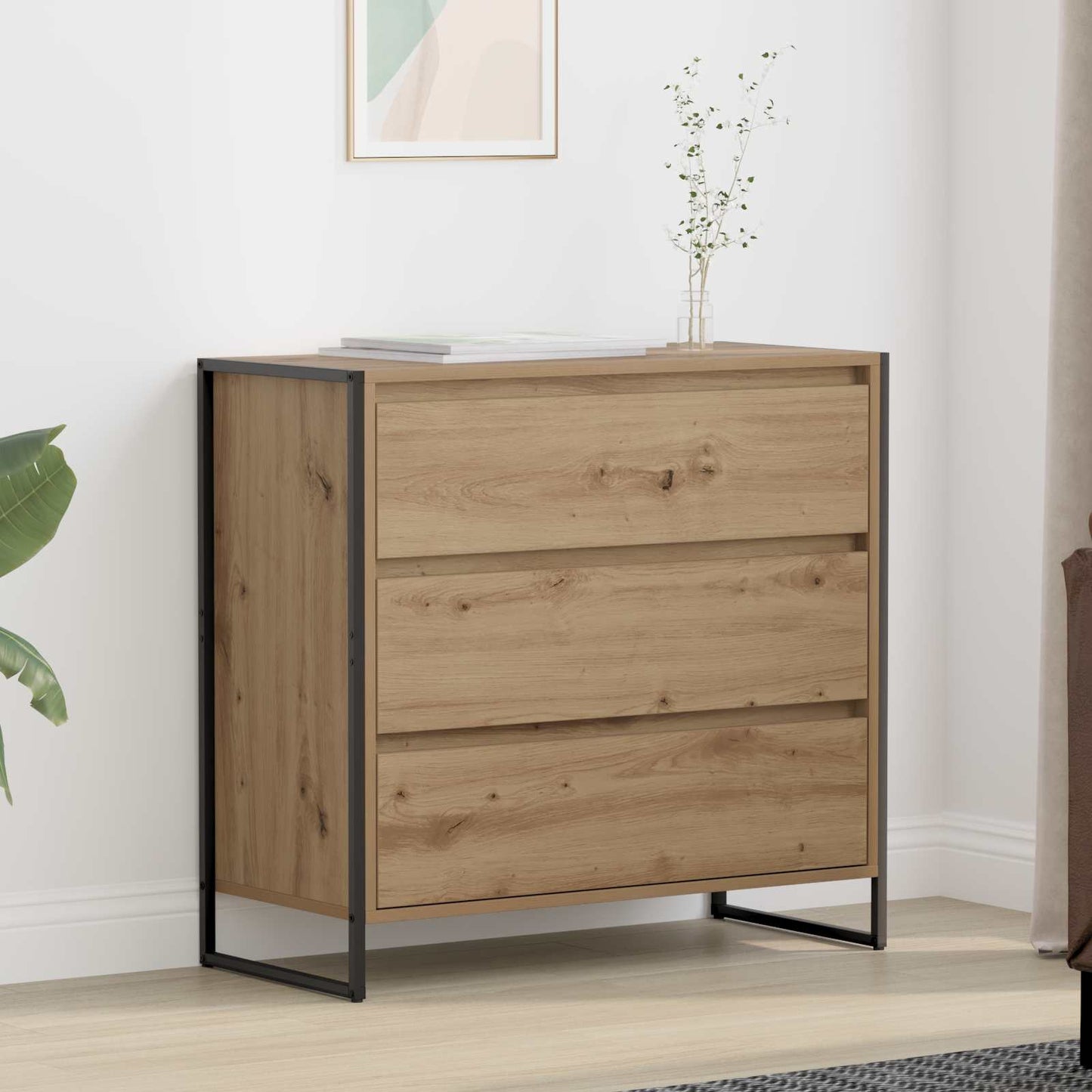 Sideboard Artisian Oak 79 x 36 x 75.5 cm Engineered Wood