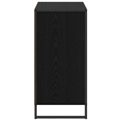 Side Cabinet Black Oak 79 x 36 x 75 cm Engineered Wood