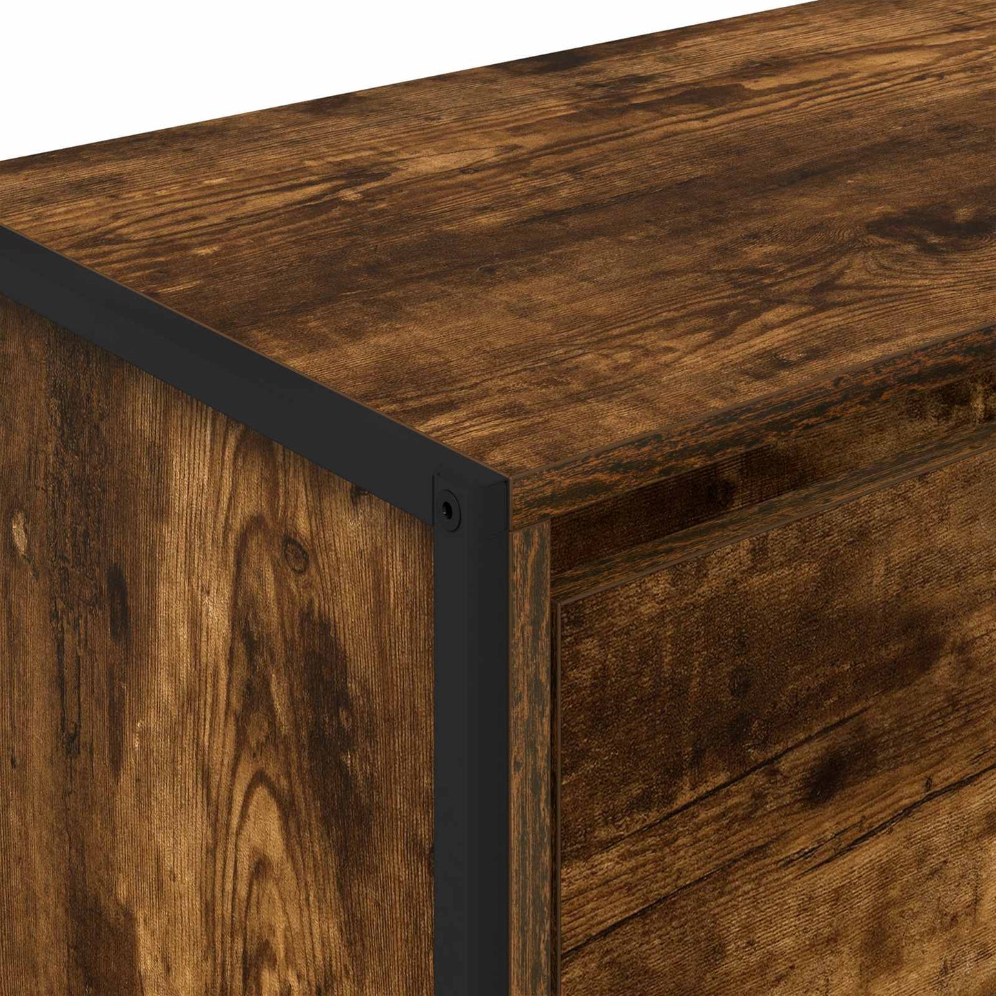 Side Cabinet Smoke Oak 79 x 36 x 75 cm Engineered Wood