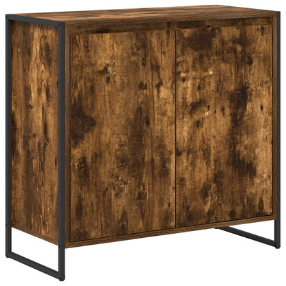 Side Cabinet Smoke Oak 79 x 36 x 75 cm Engineered Wood