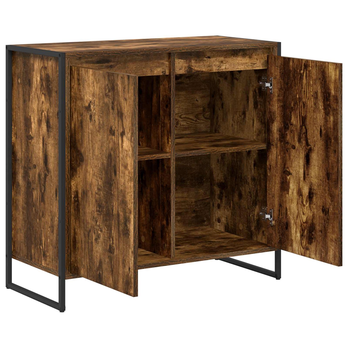 Side Cabinet Smoke Oak 79 x 36 x 75 cm Engineered Wood