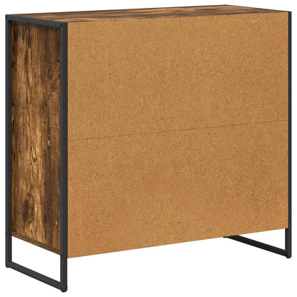 Side Cabinet Smoke Oak 79 x 36 x 75 cm Engineered Wood